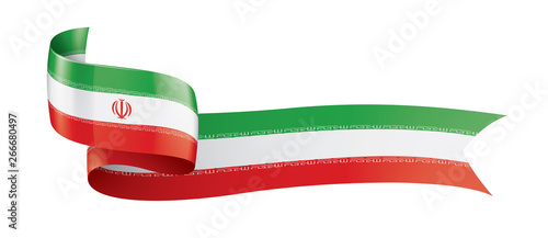 Iran flag, vector illustration on a white background