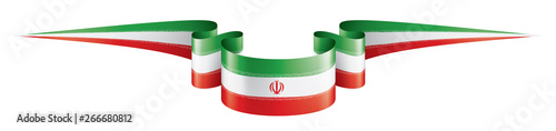 Iran flag, vector illustration on a white background