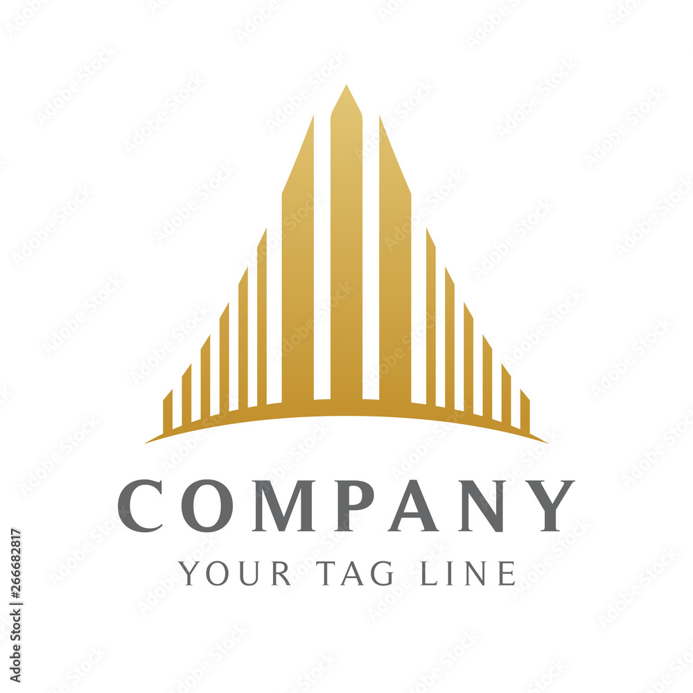 Luxury logo template for real estate and mortgage businesses