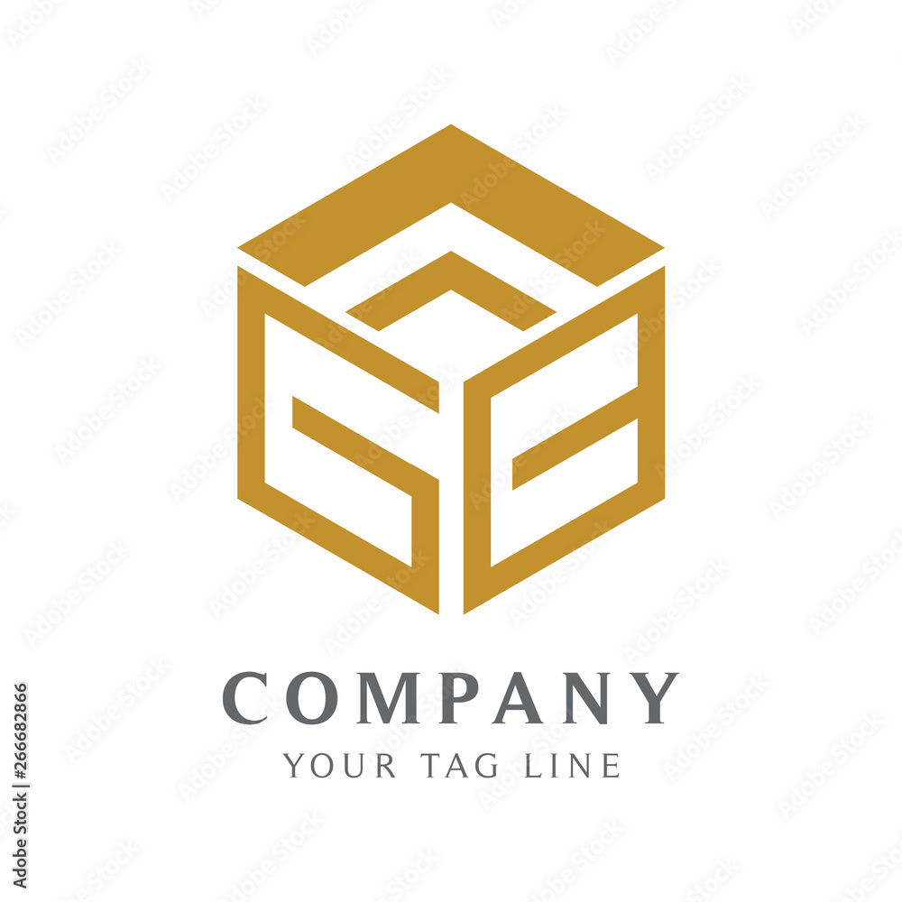 Fancy logo template letters G and B Fancy logo template letters G and B