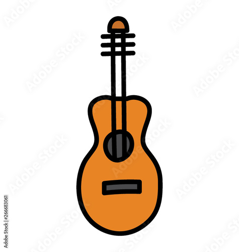 A guitar, doodle design vector