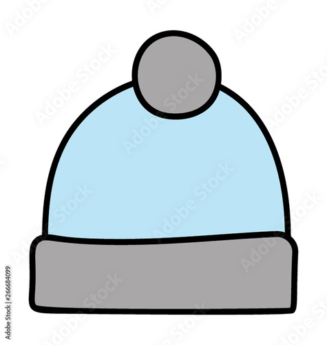 A beanie, doodle design vector