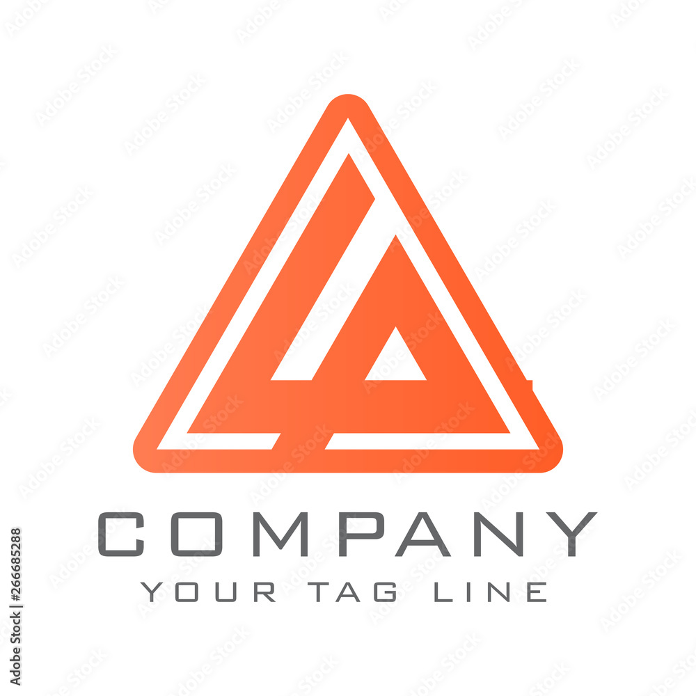Triangle logo template suitable for the digital industry Triangle logo template suitable for the digital industry
