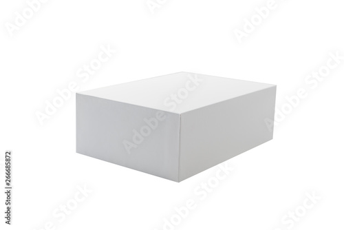 white cardboard boxes isolated on white background © tope007