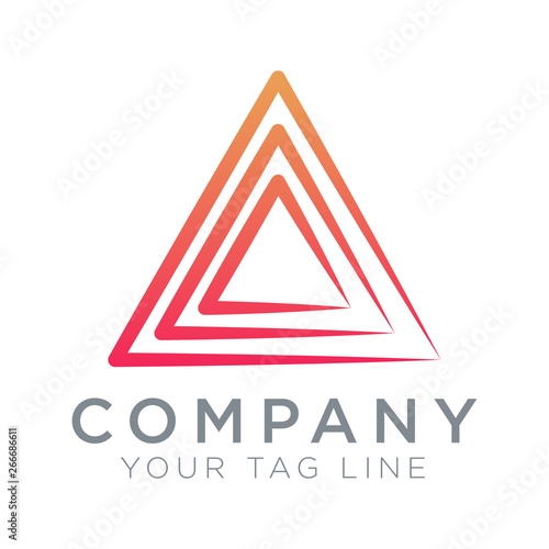 Triangular logo template symbol of spirit
