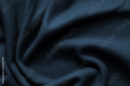 Background texture of dark blue fleece
