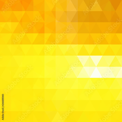 Background of yellow, orange geometric shapes. Abstract triangle geometrical background. Mosaic pattern. Vector EPS 10. Vector illustration