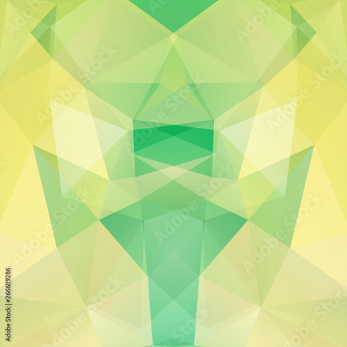 Abstract mosaic background. Triangle geometric background. Design elements. Vector illustration. Yellow  green colros.