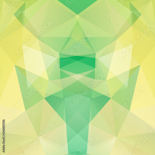 Abstract mosaic background. Triangle geometric background. Design elements. Vector illustration. Yellow, green colros.