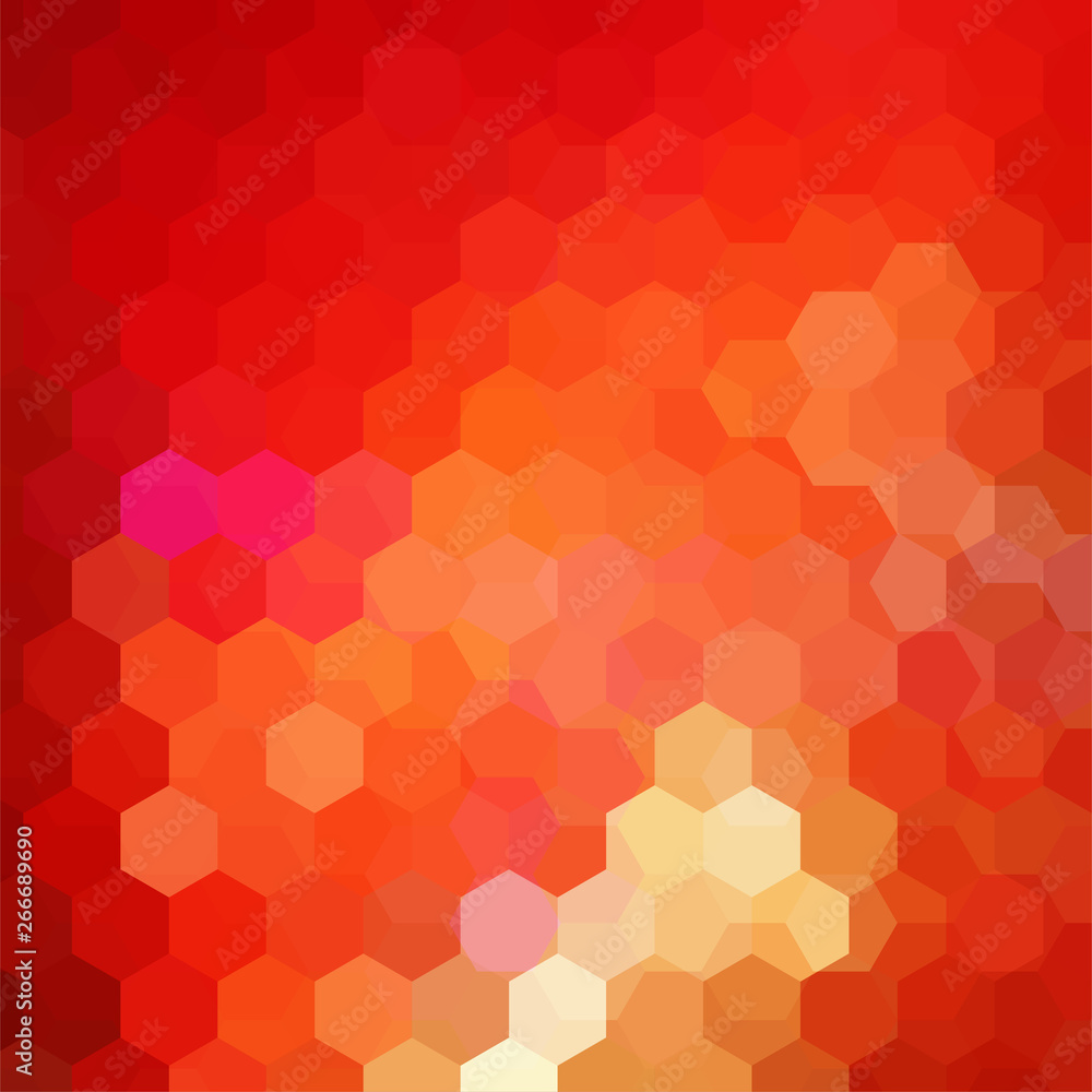 Geometric pattern, vector background with hexagons in re tones. Illustration pattern Geometric pattern, vector background with hexagons in re tones. Illustration pattern