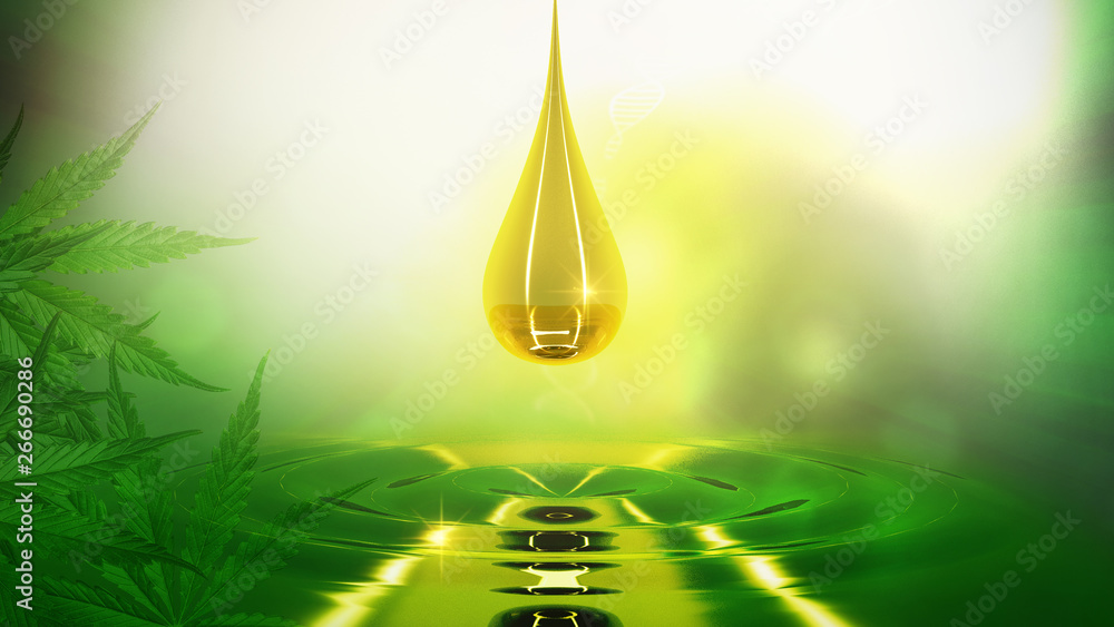 Fotografie oil hemp.abstract cannabis background