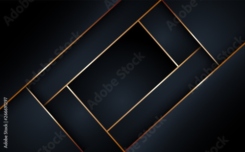 Black abstract layer geometric illustration background