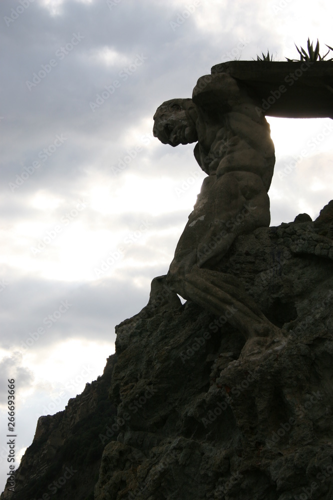 The giant statue, Monterosso, Liguria Italy