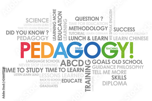 pedagogy in important words in the business world cloud words