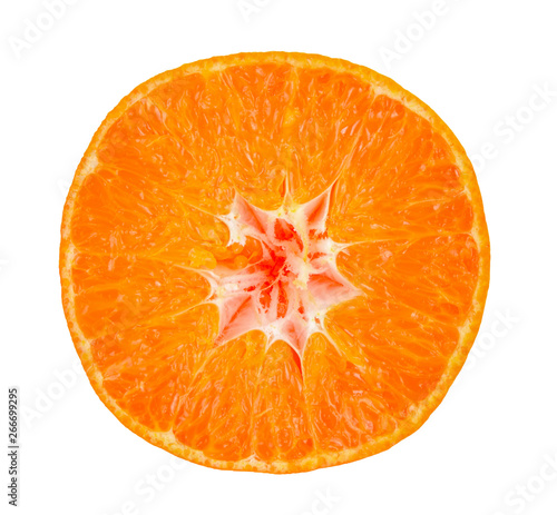 orange slice isolated on white background