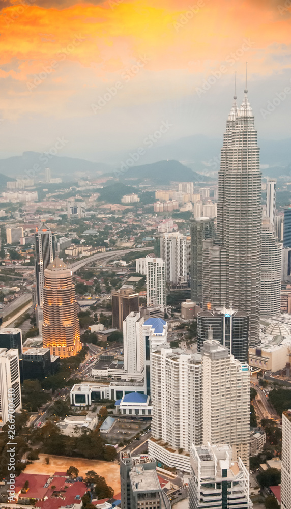 Modern skyline of Kuala Lumpur