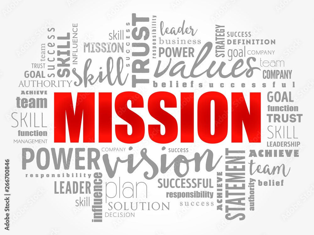 MISSION word cloud collage, business concept background MISSION word cloud collage, business concept background