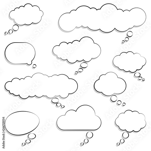 different speech bubbles collection
