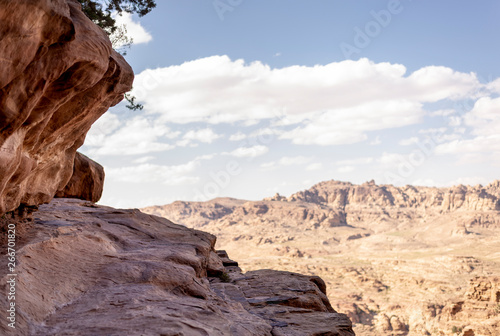 The cliff road and rock mountains