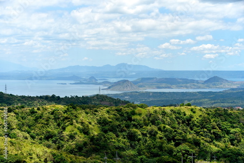 skyline view around Tagaytay city Hightland at the day, Philippines