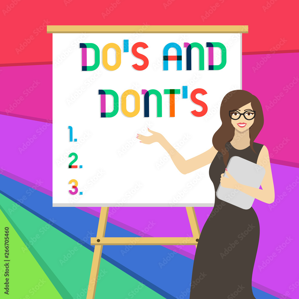 Handwriting text writing Do S Is And Dont S Is. Conceptual photo advising Rules or customs concerning some activity Handwriting text writing Do S Is And Dont S Is. Conceptual photo advising Rules or customs concerning some activity