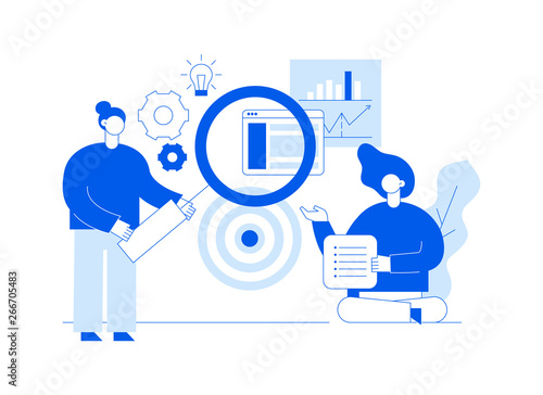 Vector teamwork and business strategy