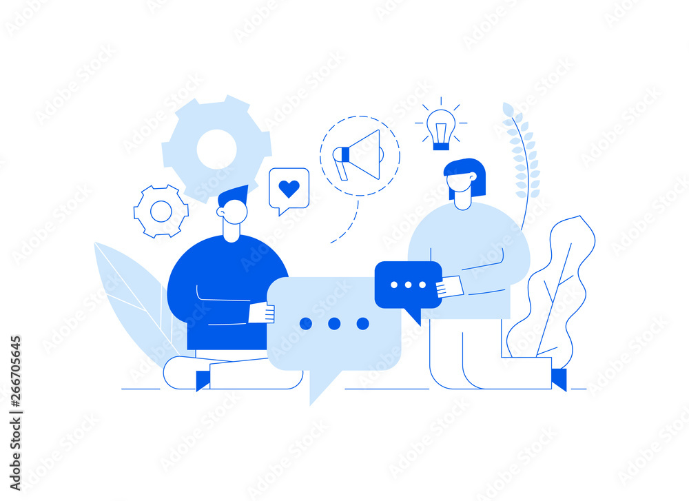 Vector advertisement and marketing social media service strategy Vector advertisement and marketing social media service strategy