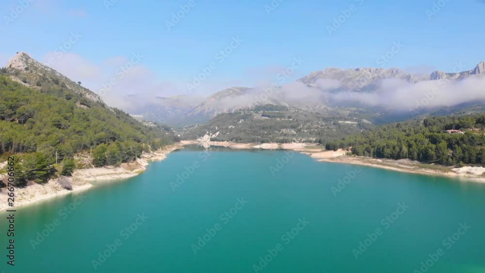 A reservoir in Guadalest valley, Spain A reservoir in Guadalest valley, Spain