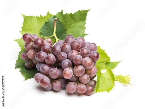 Grapes on white background 