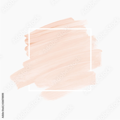 Pastel beige brush painted acrylic background vector. Perfect design for creative ideas.