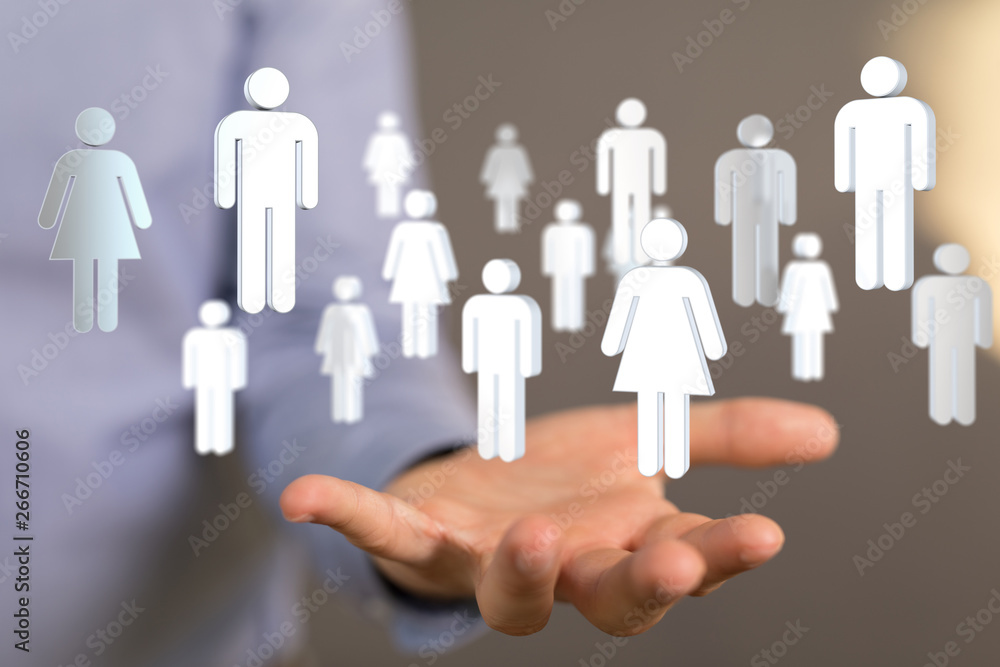 group of human network 3d group of human network 3d