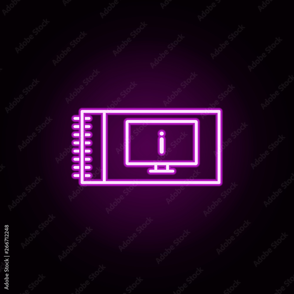 manual neon icon. Elements of television set. Simple icon for websites, web design, mobile app, info graphics manual neon icon. Elements of television set. Simple icon for websites, web design, mobile app, info graphics