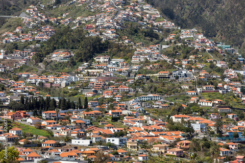 Typical terrace architecture on the steep slopes of Funchal on the Madeira island. Portugal © wjarek
