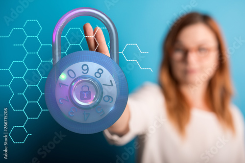 secure lock - padlock holdi...