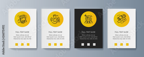 Set of brochures for marketing the promotion goods and services on market