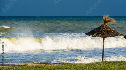 Mediterranean sea in Africa before the storm