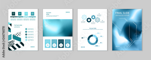 Set of brochures for marketing the promotion goods and services on market