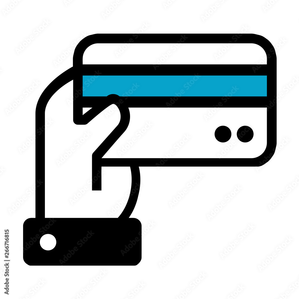 Hand holding a Credit Card Icon. Eps10 Vector. Hand holding a Credit Card Icon. Eps10 Vector.