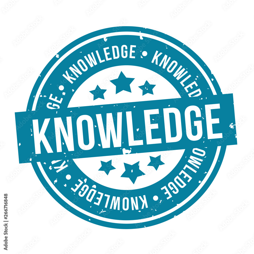 Knowledge Round Stamp. Eps10 Vector Badge. Knowledge Round Stamp. Eps10 Vector Badge.