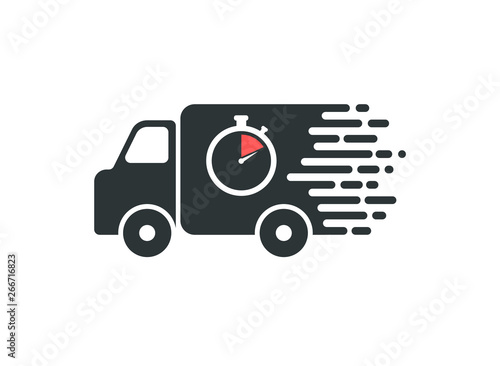 Truck icon. Fast shipping. Delivery logo.