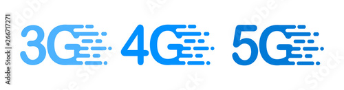 Fast 3G, 4G, 5G. Speed internet.