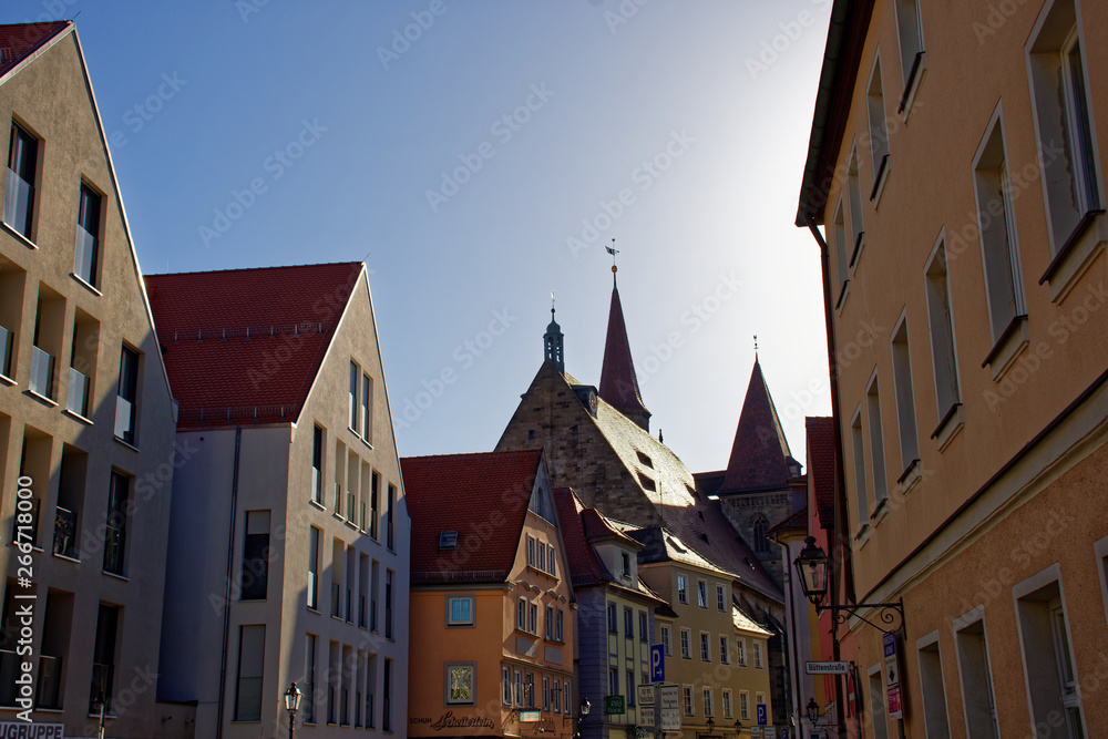 beautiful architecture of the city of Ansbach