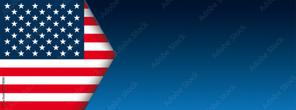 Fototapeta premium Header Arrow USA Flag