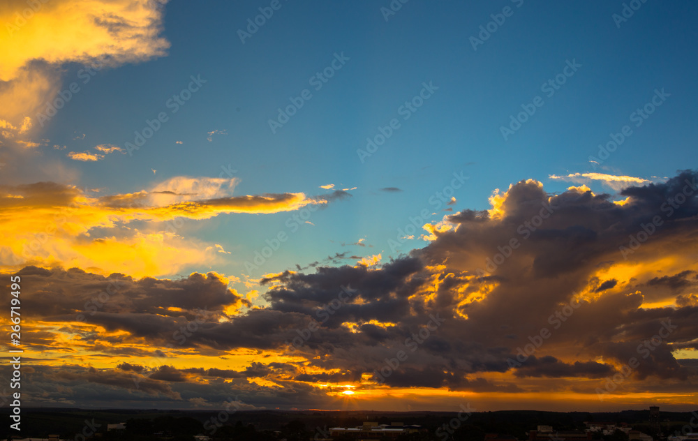 Fototapeta premium Sunset and clouds