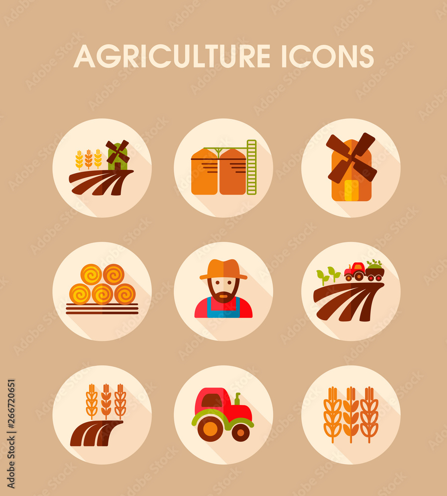 Farm Field icon. Agriculture sign Farm Field icon. Agriculture sign