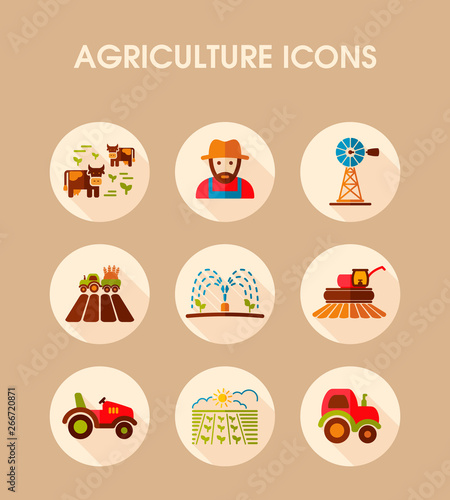 Farm Field icon. Agriculture sign