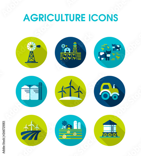 Farm Field icon. Agriculture sign