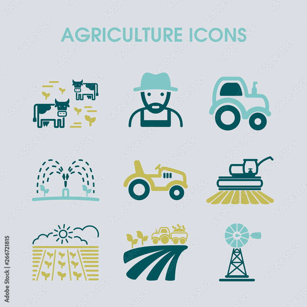 Farm Field icon. Agriculture sign Farm Field icon. Agriculture sign