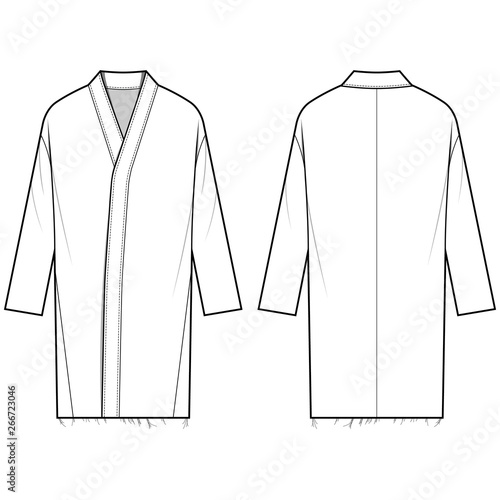 Coat Outer Fashion Flat Templates