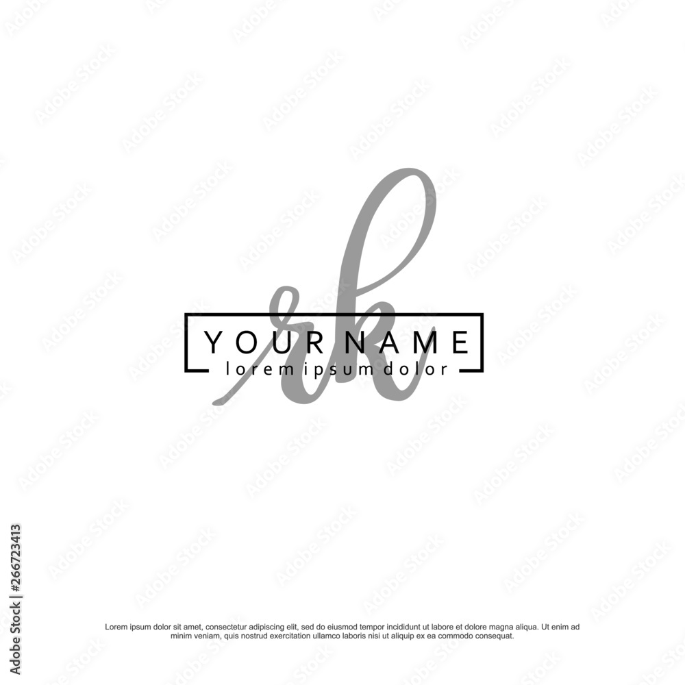 Initial R K RK elegant logo template vector Initial R K RK elegant logo template vector